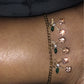 Triple champagne cherry anklet
