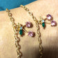 Pink cherry anklets