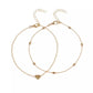 Double stack heart anklet