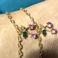 Pink cherry anklets